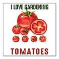 thumbnail image 1 of DistinctInk Custom Bumper Sticker - 4" x 4" Decorative Decal - White Background - I Love Gardening from My Head Tomatoes, 1 of 2