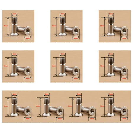 

10pcs Bicycle Bike Titanium Alloy M5 Screws Cycling Rear Derailleur Pulley Guide Wheel Bolts