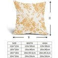 thumbnail image 5 of Orange and Cream Floral Pillow Covers 16x16 Inch Set of 2 Vintage Floral Throw Pillow Covers Chinoiserie Flower Pillowcases Rustic Farmhouse Cotton Linen Cushion Covers for Couch Bed Sofa Decor, 5 of 6