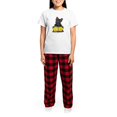 thumbnail image 4 of CafePress - Frenchie Bookworm Women's Light Pajamas - Women's Short Sleeve Print T-Shirt and Pants Light Cotton Pajama Set, 4 of 7