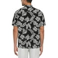 thumbnail image 2 of Cafe Luna Men’s Striped Tropical Print Short Sleeve Shirt, 2 of 3