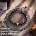 thumbnail image 3 of AONYIYI Black Frosted Tiger Eye Beaded Bracelet for Men, 3 of 10
