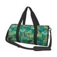 thumbnail image 2 of Xecao Jungle Leopard print Round Travel Duffel Bag is a foldable gym bag with an inner pocket, perfect for travel sports, 2 of 8