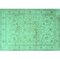 thumbnail image 1 of Ahgly Company Indoor Rectangle Persian Turquoise Blue Traditional Area Rugs, 8' x 10', 1 of 4