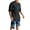 C-Black, variant on GERsome Mens 2 Piece Workout Sets Summer Hawaiian Loungewear Crew Neck Short Sleeve Tops and Shorts Tracksuits S-4XL