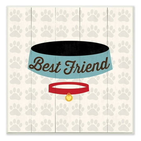 - Best Friends Dog Collar And Bowl Art Wall Plaque