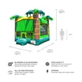 thumbnail image 2 of JumpOrange Tropical Theme Commercial Grade Bounce House with Blower, for Kids & Adults, Green, 2 of 7