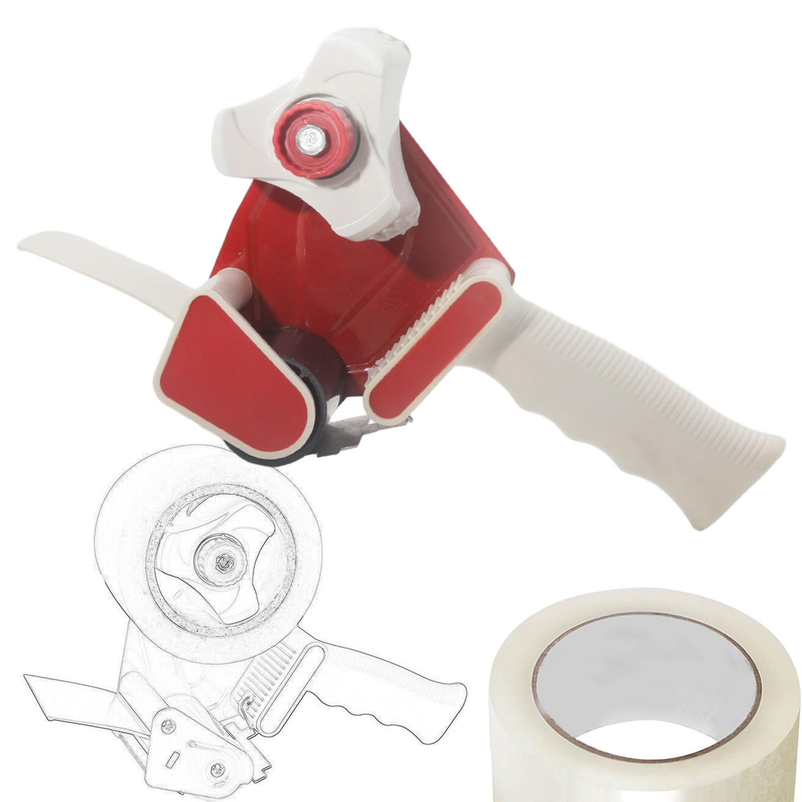 SunniMix Package Tape Dispenser Sealing Roller Tape Cutter Practical Portable Box Red
