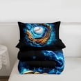 thumbnail image 5 of Erosebridal Baseball Ball Game Twin Comforter Sets For Sport Gamer,Blue Lightning Bedding Set, Reversible 2pcs, 5 of 7