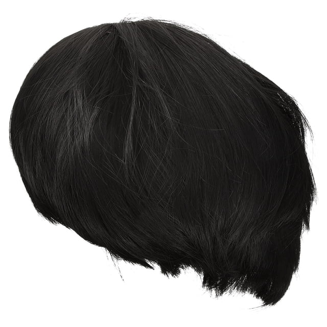 Peluca de pelo lacio corto Accesorio para el cabello elegante Cubierta de peluca de aspecto natural con flequillo