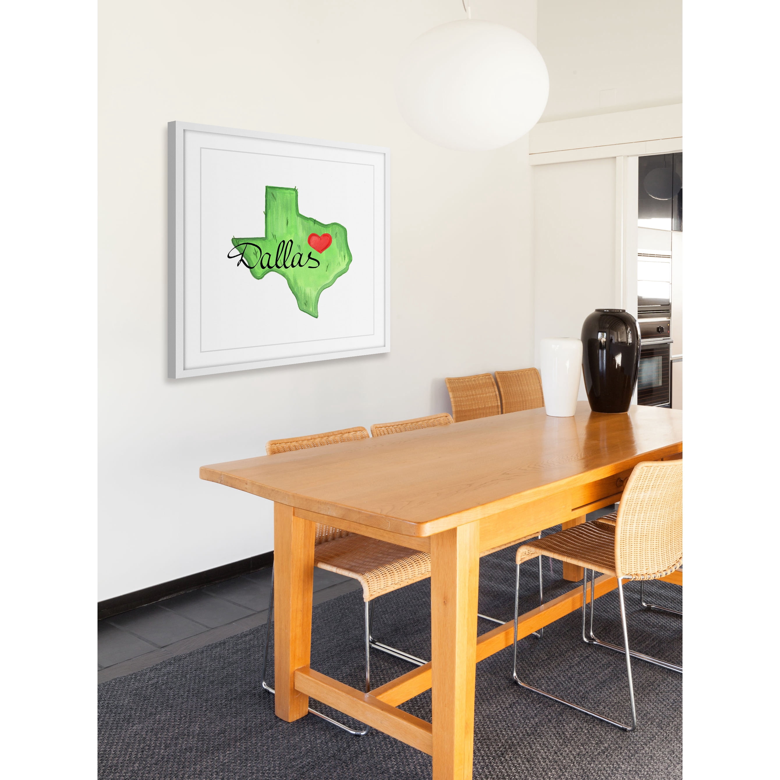 "Dallas Is My Heart" Framed Painting Print