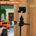 thumbnail image 3 of OKYMOTOR 18" Heavy Duty Steel Cane Bolt Gate Drop Rod, Gate Latch to The Ground, Black Finish Finished Drop Bolts, for Wood Fence Hardware Wooden Gater and Holding Doors, 3 of 9