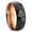 Black And Rose Gold, variant on Game Of Thrones House Stark Direwolf Step Edge Black Gold Tungsten Ring 10MM