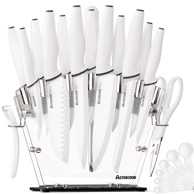 Juego de cuchillos Astercook 22 piezas con bloque y afilador