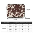 thumbnail image 3 of Cow Textured Print Brown 15 inch Portable Laptop Sleeve Compatible with MacBook Air Notebook Computer Case for Men Women College School Students, 3 of 7