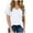 White, variant on gakvbuo Plus Size Tunic Tops For Womens Summer Tops 2023 Casual Dressy Women's Summer V Neck Leisure Short Sleeve Solid Tops