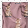 thumbnail image 2 of Soimoi Orange Poly Georgette Fabric Pig Animal Fabric Prints By Yard 52 Inch Wide, 2 of 5