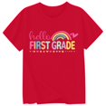 thumbnail image 4 of WhouRiu Girls Back To School T Shirts Short Sleeve Crew Neck Cartoon Graphic Tees Kids Comfortable Cute Casual Tshirt,3-4 Years, 4 of 4