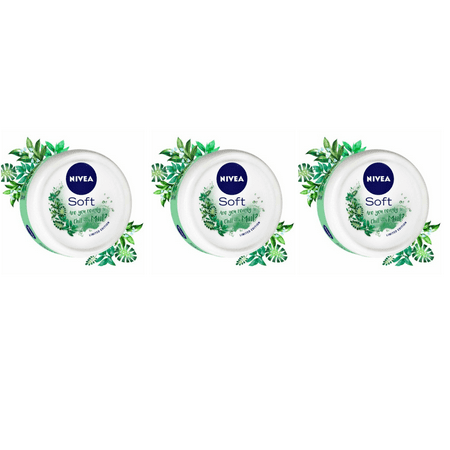 Nivea Cream Soft Chill Mint Limited Edition 200ML 6.76 oz. (3 Pack)