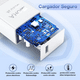 thumbnail image 4 of Cargador Universal Usb 3 Am con Cable Tipo C 3.0 1hora Blanco BLOOSOM, 4 of 4