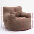 thumbnail image 2 of FFH Beanbags Bean Bag Chair, Comfy Leisure Sofa Chair for Living Room, Coffee Teddy, 2 of 9