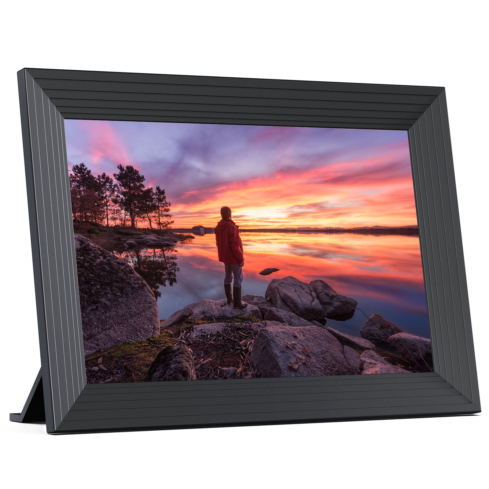 JEEMAK Digital Picture Frame WiFi 10.1 Inch, Photo Frame Builtin 16GB