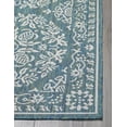 thumbnail image 5 of FH Home Flat Woven Outdoor Rug - Waterproof, Easy to Clean, Stain Resistant - Premium Polypropylene Yarn - Persian Farmhouse - Patio, Porch, Deck, Balcony - Marbella - Ocean - 5ft 4in x 7ft 6in, 5 of 5