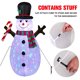 thumbnail image 5 of Matsuzay Muñeco de nieve inflable de Navidad, patio, jardín, parque, decoración de ambiente, soplado de aire LED, modelo de vacaciones de Kits de decoración para fiestas, 5 of 6