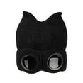thumbnail image 5 of Aviator Style Knit Hat with Cat Ears, Fleece Lined Beanie with Attached Fake Sunglasses, Trendy and Humorous Cold-Weather Accessory for Ski Resorts and Parties. Black, 5 of 5