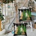 thumbnail image 2 of Christmas Pillow Covers 16x16 Inch Set of 2 Christmas Tree Black Decorative Throw Pillow Covers Winter Holiday Cushion Cases Decor for Home Couch Sofa, 2 of 6