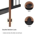 thumbnail image 6 of unipaws Barn Door Dog Gate, Anti-Kick Pet Gate with Walk Through Door, Modern Farmhouse Puppy Gate, Walnut, 6 of 7