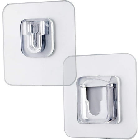 20 sets of double-sided adhesive wall hooks, self-adhesive hanging hooks,  sturdy, versatile 