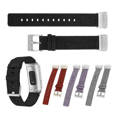 Fabric Strap Band Woven Fabric Watch Band, Breathable Soft Accessory Sports Replacement Strap for Fitbit Charge 3 ()