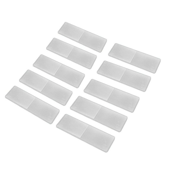 10pcs Rectangular Reflectors, Trailers Self Adhesive Rectangular Safety Reflector High Visibility, for Automobiles Mail Boxes Driveway Fence, 48x148mm
