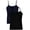 2 Pk- Navy / Black, variant on Juniors Camisole Built-in Shelf Bra Adjustable Spaghetti Straps Tank Top (2 Pk- White / Fuschia, Small)