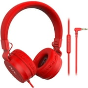 Puro Sound PuroBasic Wired Volume Limited Headphones, Red
