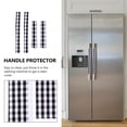 thumbnail image 4 of OULII 4Set Black Linen Microwave Handle Covers Prevent Fingerprints for Appliances, 4 of 4