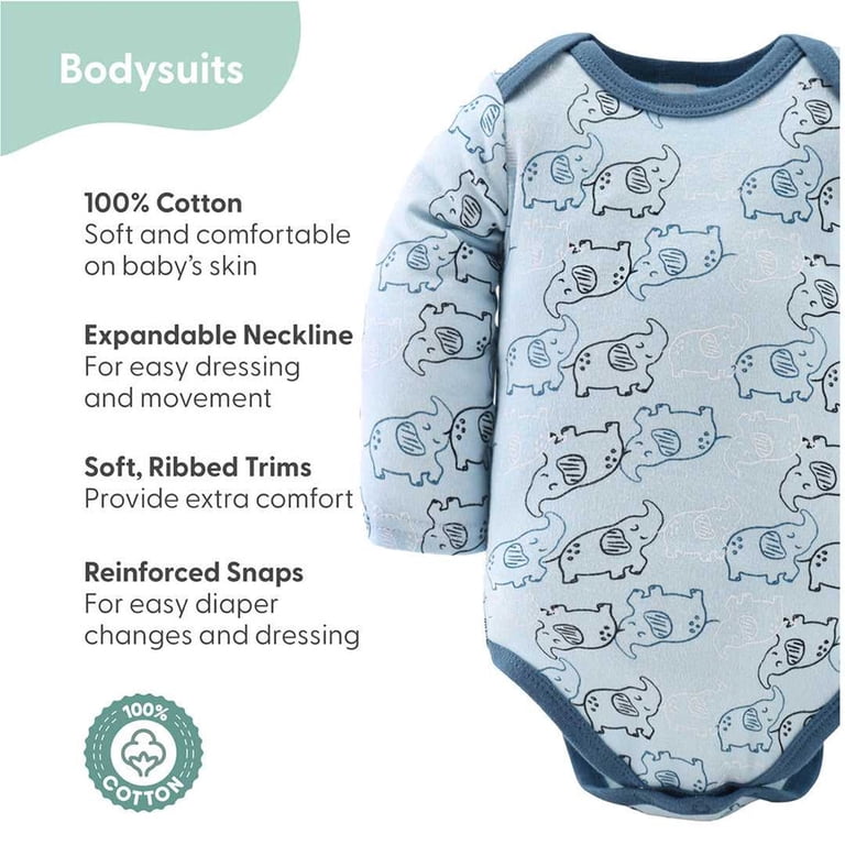 The Peanutshell Newborn Layette, 30-Piece Blue Elephant Set photo 3