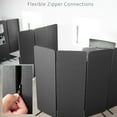 thumbnail image 2 of VIVO Dark Gray 72 x 66 inch Privacy Panel Office Partition, Cubicle Room Divider, 2 of 8