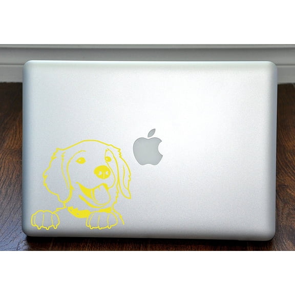 Prince the Golden Retriever Yellow #2 Decal for 13" Macbook