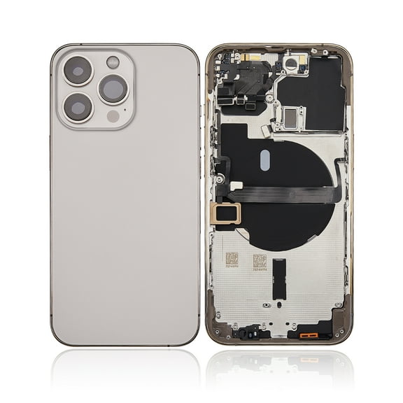 Replacement Back Housing W/ Small Components Pre-Installed Compatible For iPhone 13 Pro (No Logo) (Aftermarket Plus) (US Version) (Gold)