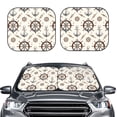 thumbnail image 2 of Haiem Anchor With Rope Windshield Sun Shade: Universal Foldable 2-Piece Car Front Window Sunshade - Blocks Uv Rays, And Reduces Heat,Essential Car Accessory Medium, 2 of 7