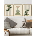 thumbnail image 5 of Drsoum Bohemia Decor Modern Prints Abstract with Green Leaf Wall Printing Bedroom Living Room Decor 11x14in3pcs Natural Framed, 5 of 5