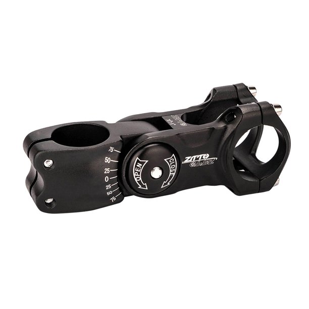Potencia de bicicleta de aleación de aluminio de 90 a 110 mm, manillar ajustable con elevador de 28,6 mm. Negro 31.8x90mm