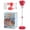 A-Red1, variant on Bubble Machine, Rechargeable Standing Automatic Bubble Blower Maker with Lights and Music, Detachable Bubble Torch for Outdoor Wedding Party Decor, Adjustable Height, Bubble Solution Included, Blue