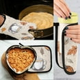 thumbnail image 5 of Yayeee Oven Mitts and Pot Holder Set of 2 Heat Resistant Kitchen Gloves Baking Hot Pad, Fall Coffee, 5 of 5
