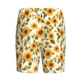 thumbnail image 2 of Lsque Classical Cute Sunflower Mens Sleep Pajama Shorts,Short Pajama Pants, Cotton Ultra-Soft Knit-Large, 2 of 9