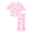 thumbnail image 3 of Barbie Toddler Girls Bow Printed Crewneck Sweatshirt and Flare Leggings Set, 2-Piece, Sizes 12M-5T, 3 of 9