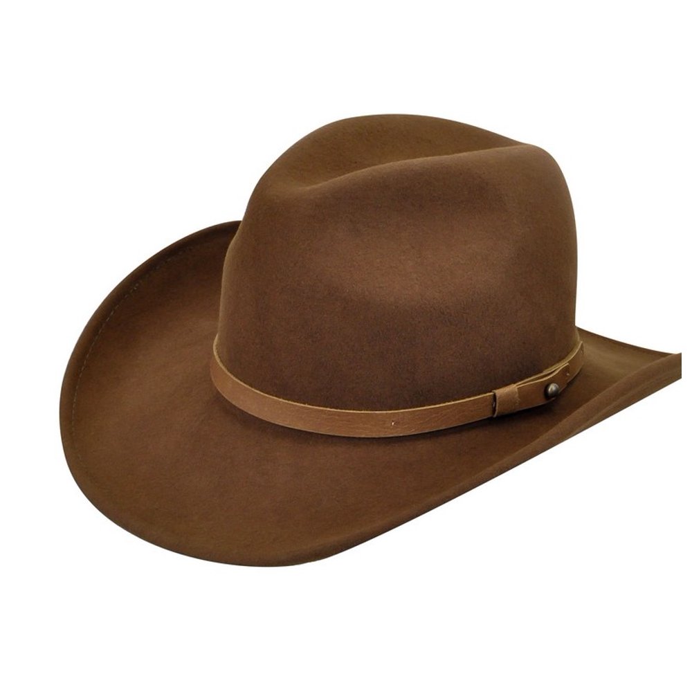 Bailey Hats Bailey Cowboy Hat Mens Goldfield Deer Leather Brass Collar Stud W16LFA Walmart