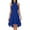 Blue, variant on Elegant Dresses for Women 2025 Trendy Round Neck Sleeveless Chiffon Double Layer Ruffles Pencil Dress Navy